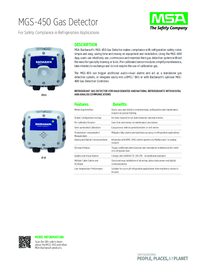 Thumbnail of document Data Sheet - MGS-450 Gas Detector